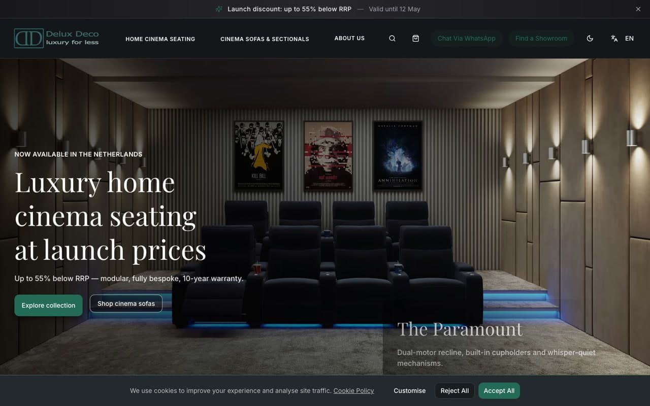 Podgląd strony internetowej stworzonej przez SwiftBuild